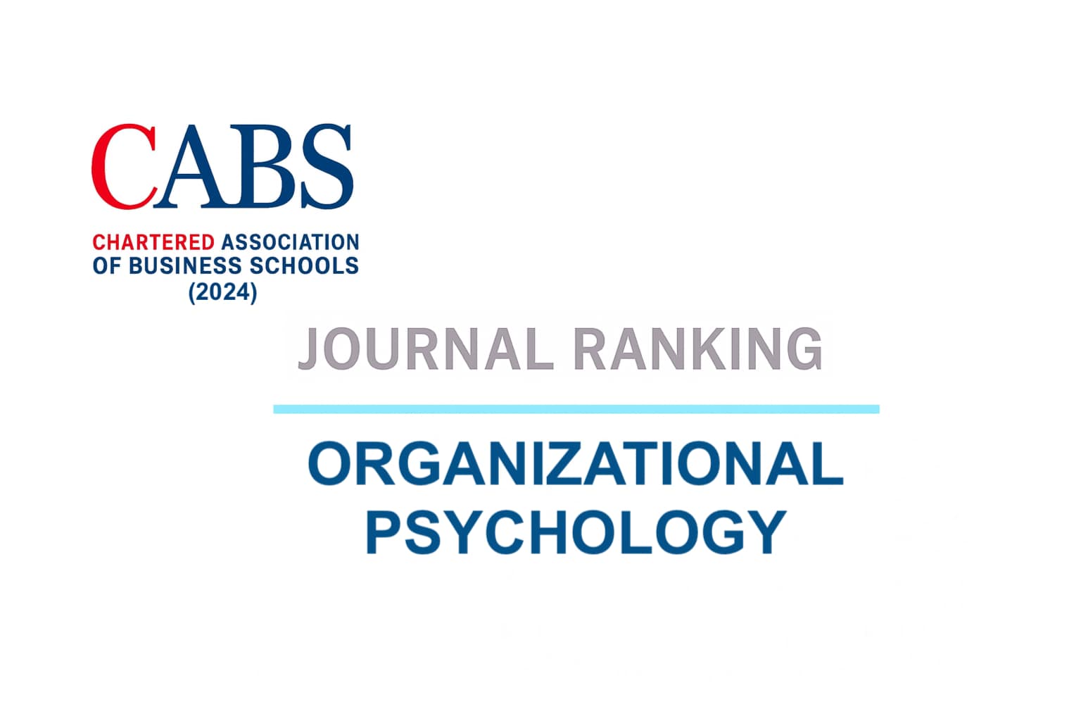 The CABS Business Journal Ranking: Organizational Psychology