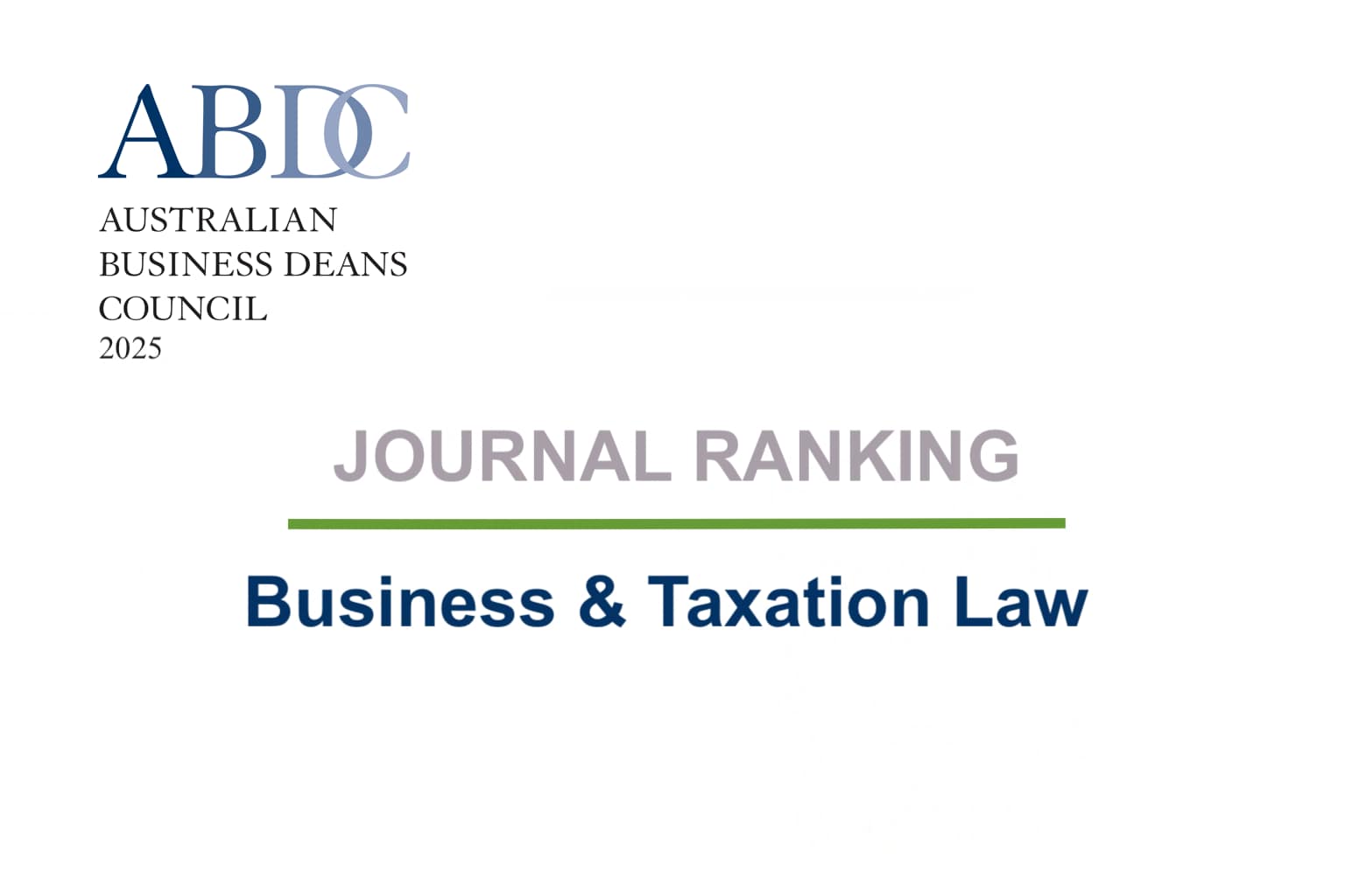 ABDC 2025 Business Journal List: Business & Taxation Law